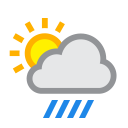 Moderate rain shower